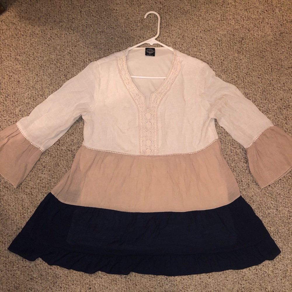 Bell sleeve flowy top